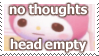 no thoughts head empty stamp