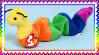 beanie baby worm stamp